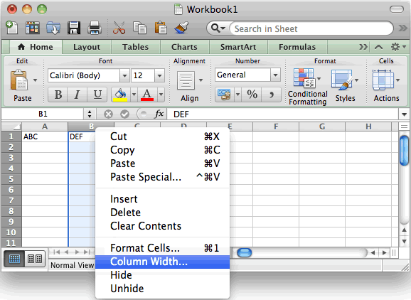 change data in rows to columns in excel for mac
